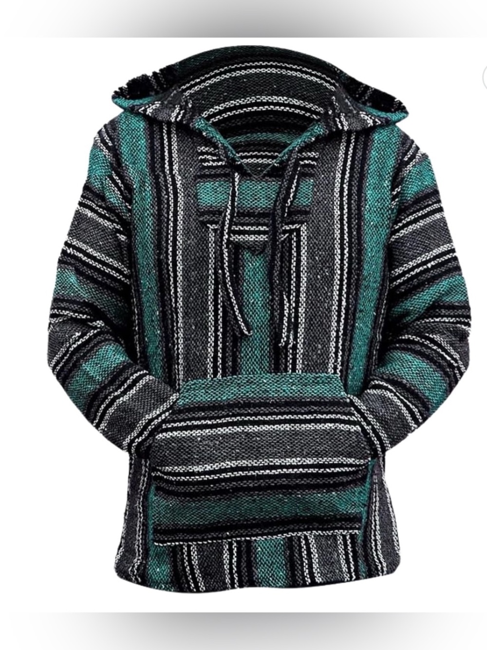 Del Mex Mexican Baja Hoodie, Hippie Sweater Pullover